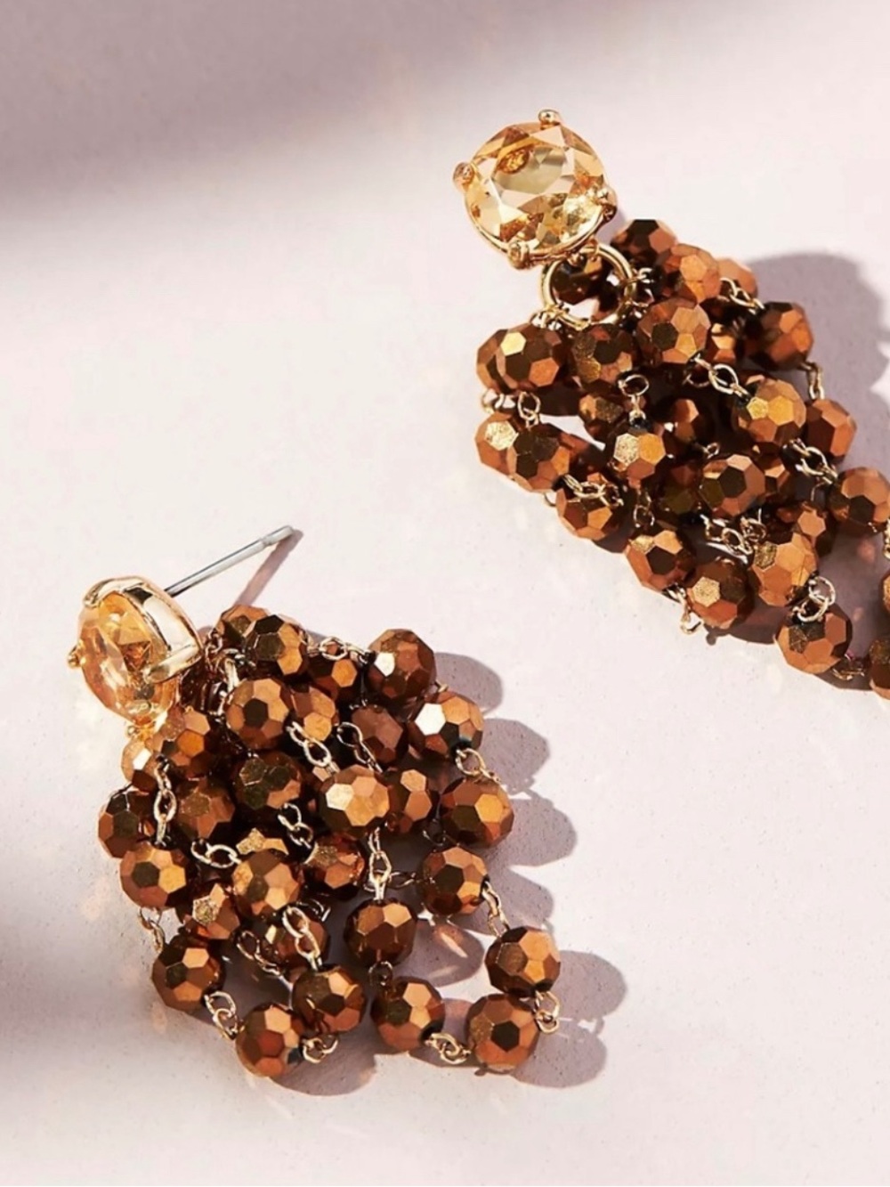 Anthropologie Waterfall Beaded Earrings